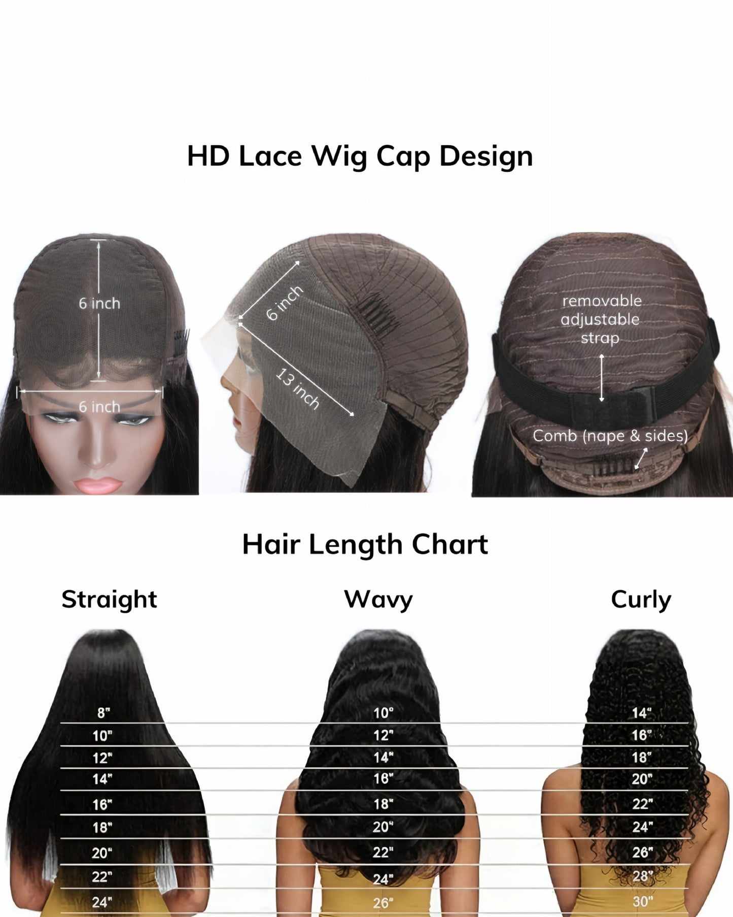 HD Glueless Lace Front Wig Blow Out Kinky Straight