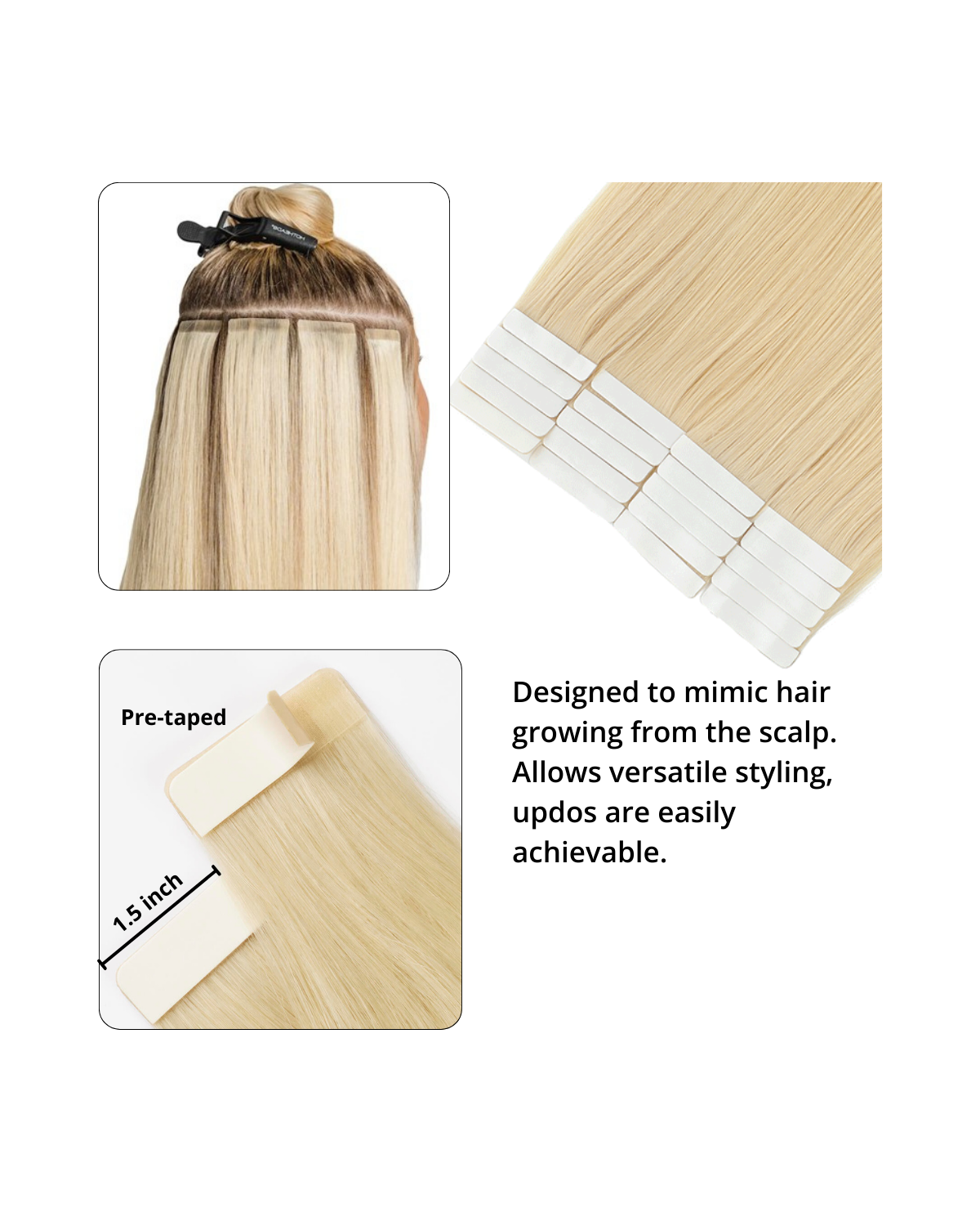 Raw Wavy Blonde Tape In Hair Extensions