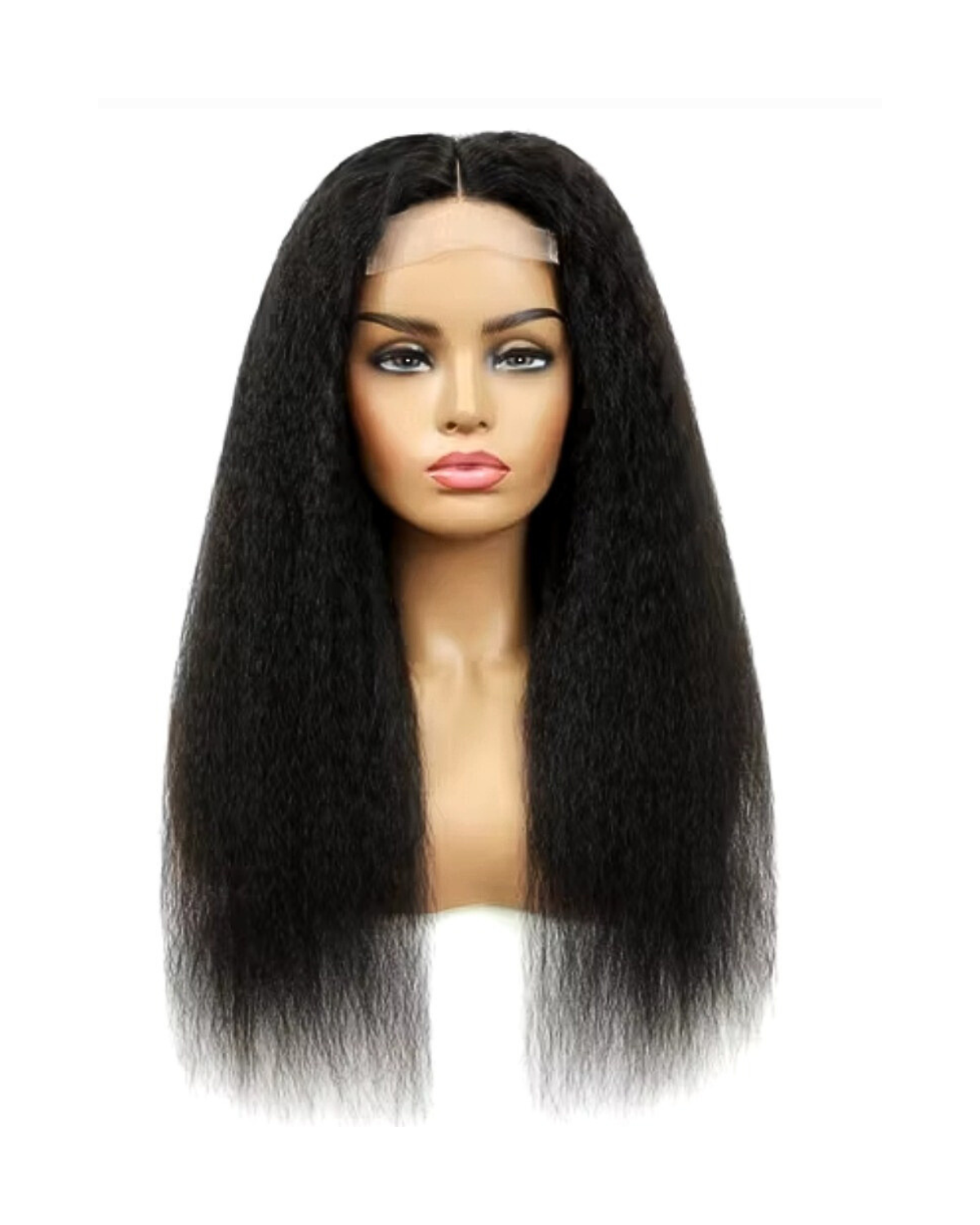 HD Glueless Lace Front Wig Blow Out Kinky Straight