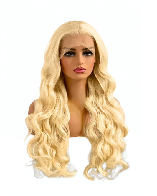 HD Glueless Lace Front Wig Blonde Wavy