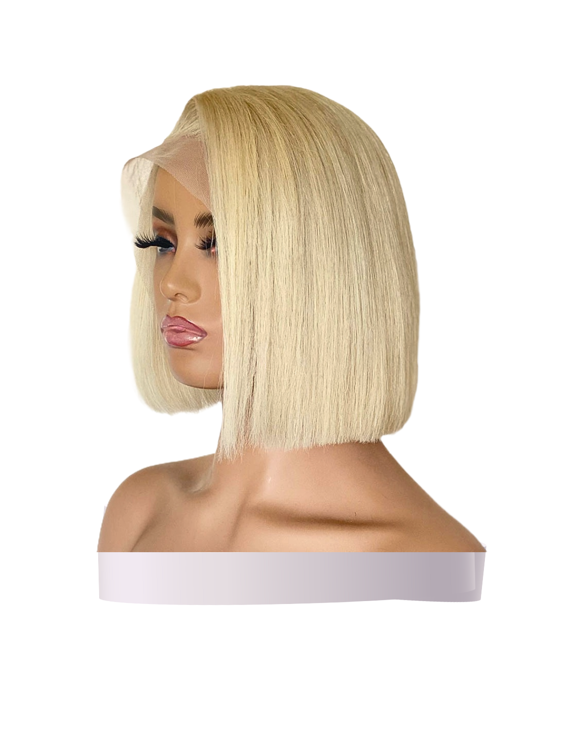 HD Glueless Lace Front Wig Blonde Straight Bob Cut