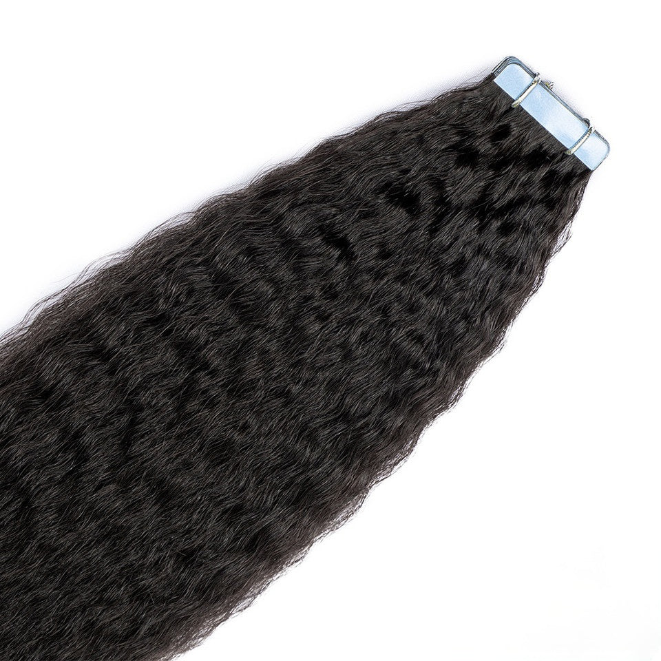 Raw Blow Out Kinky Straight Tape In Hair Extensions