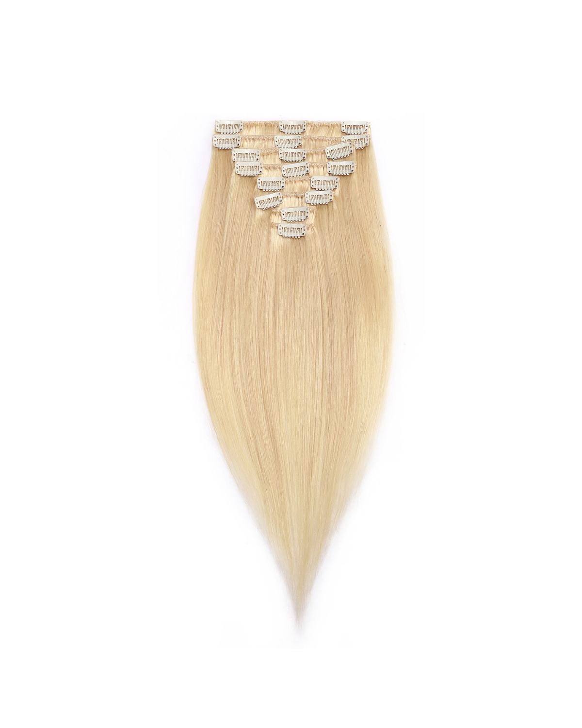 Clip In Hair Extensions Raw Virgin Straight Blonde